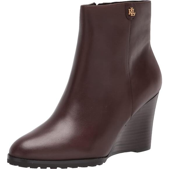 Ralph Lauren Shoes - Ralph by Ralph Lauren Womens Shaley Leather Booties Brown SZ 9.5 MSRP $150